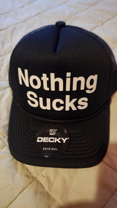 Nothing Sucks Foam Trucker Hat Black