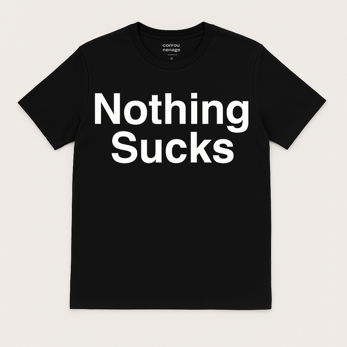 Men's Nothing Sucks Soft Crew Neck Shirt Black