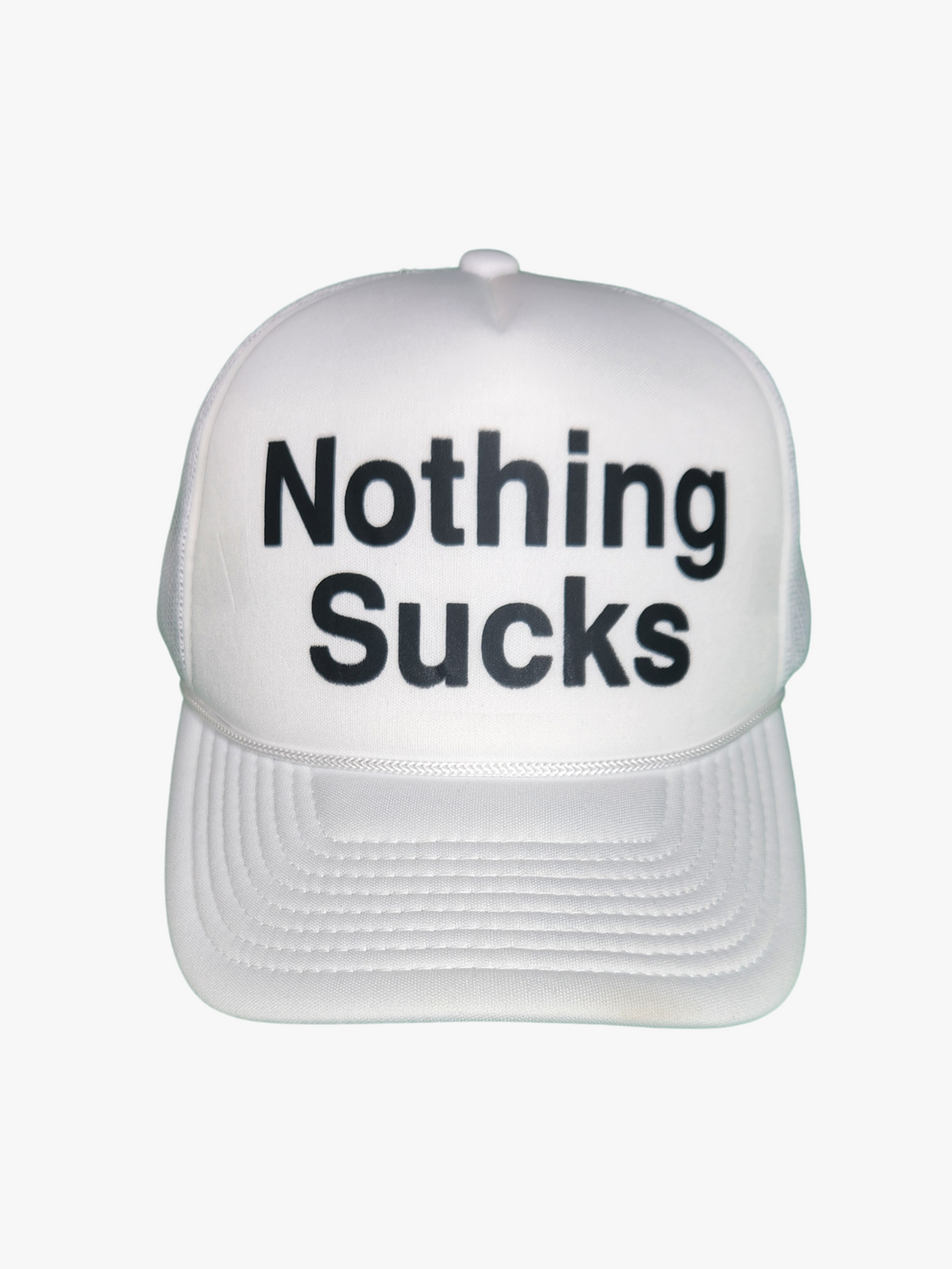 Nothing Sucks Foam Trucker Hat White